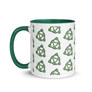 Celtic Trinity Small Knot Triquetra Mug with Color Inside