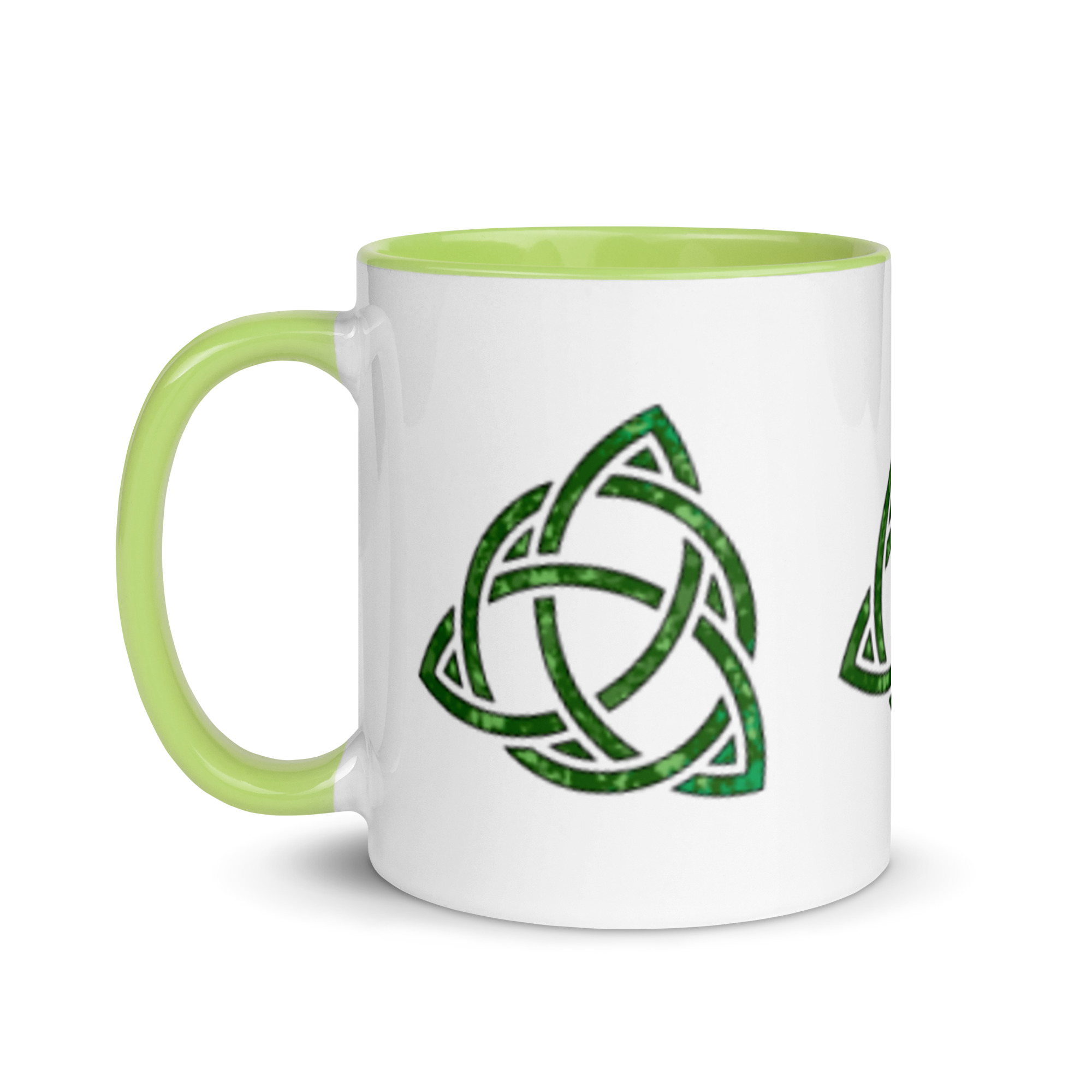 Celtic Trinity Large Knot Triquetra Mug with Color Inside - Image 4