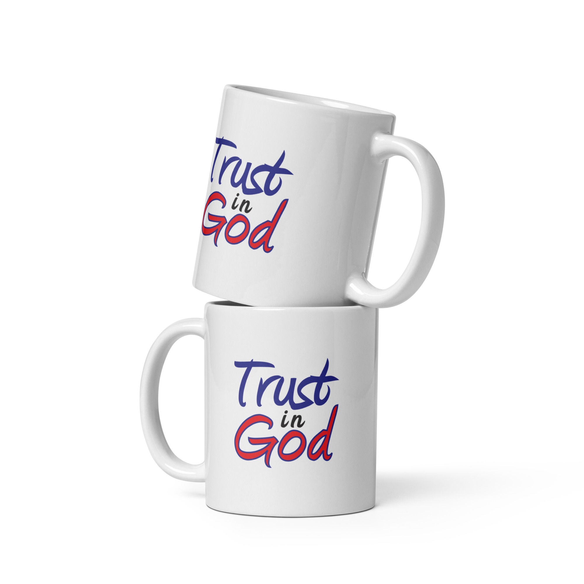 Trust in God White Glossy Mug - Image 2