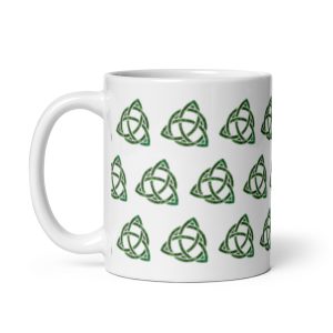 Celtic Trinity Small Knot Triquetra White glossy mug