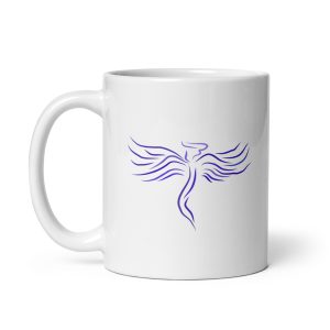 Guardian Angel White glossy mug