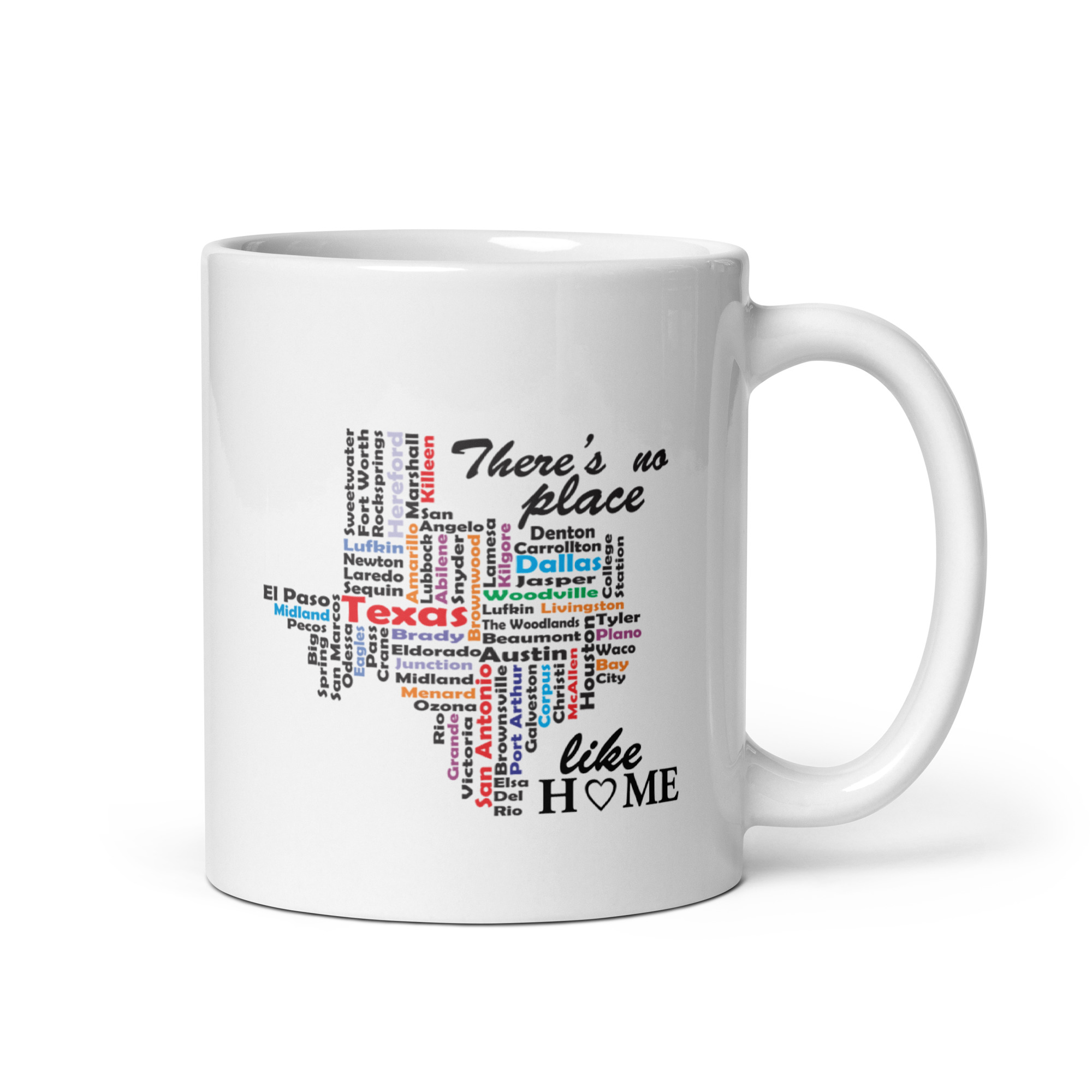 No Place Like Texas White Glossy Mug - Image 5