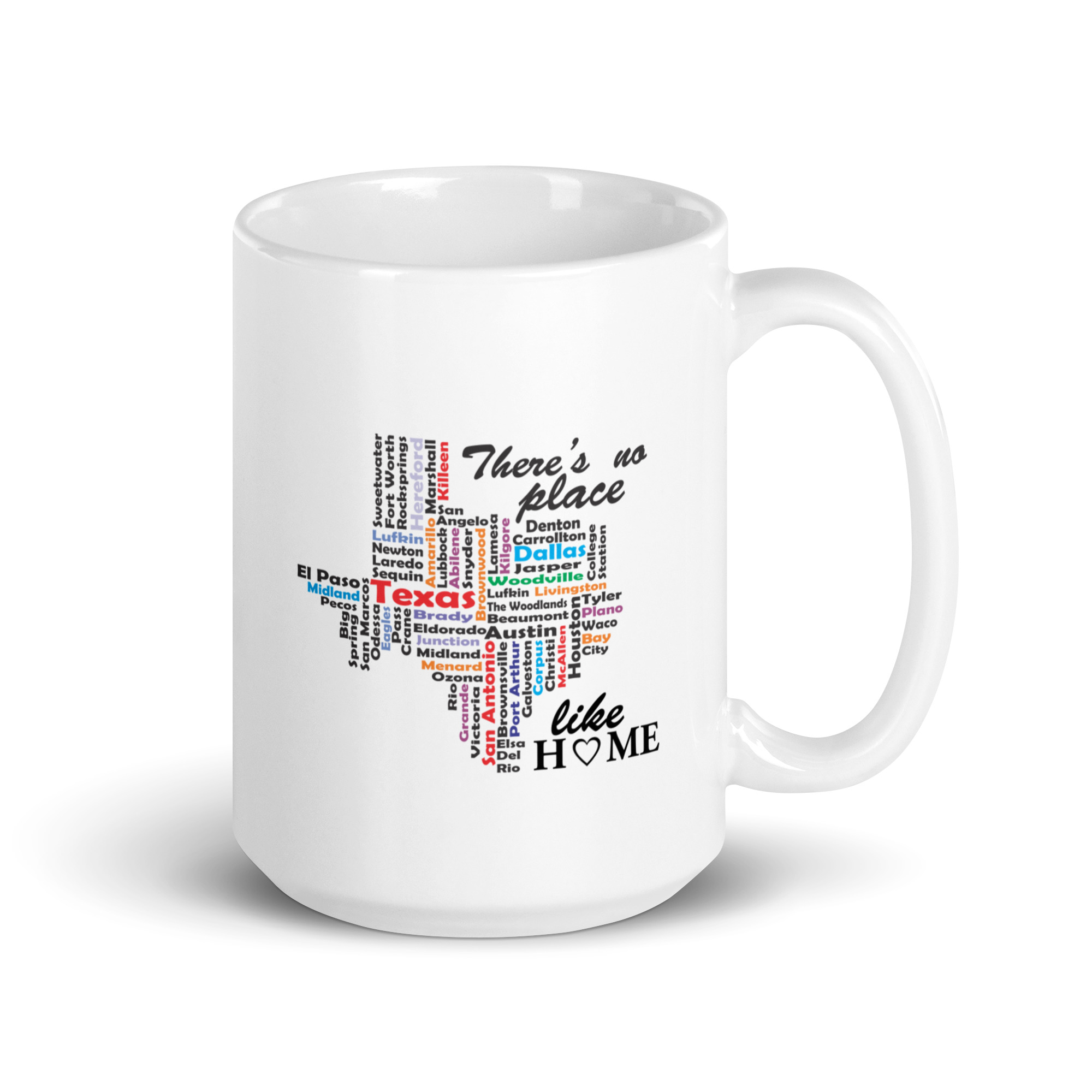 No Place Like Texas White Glossy Mug - Image 7