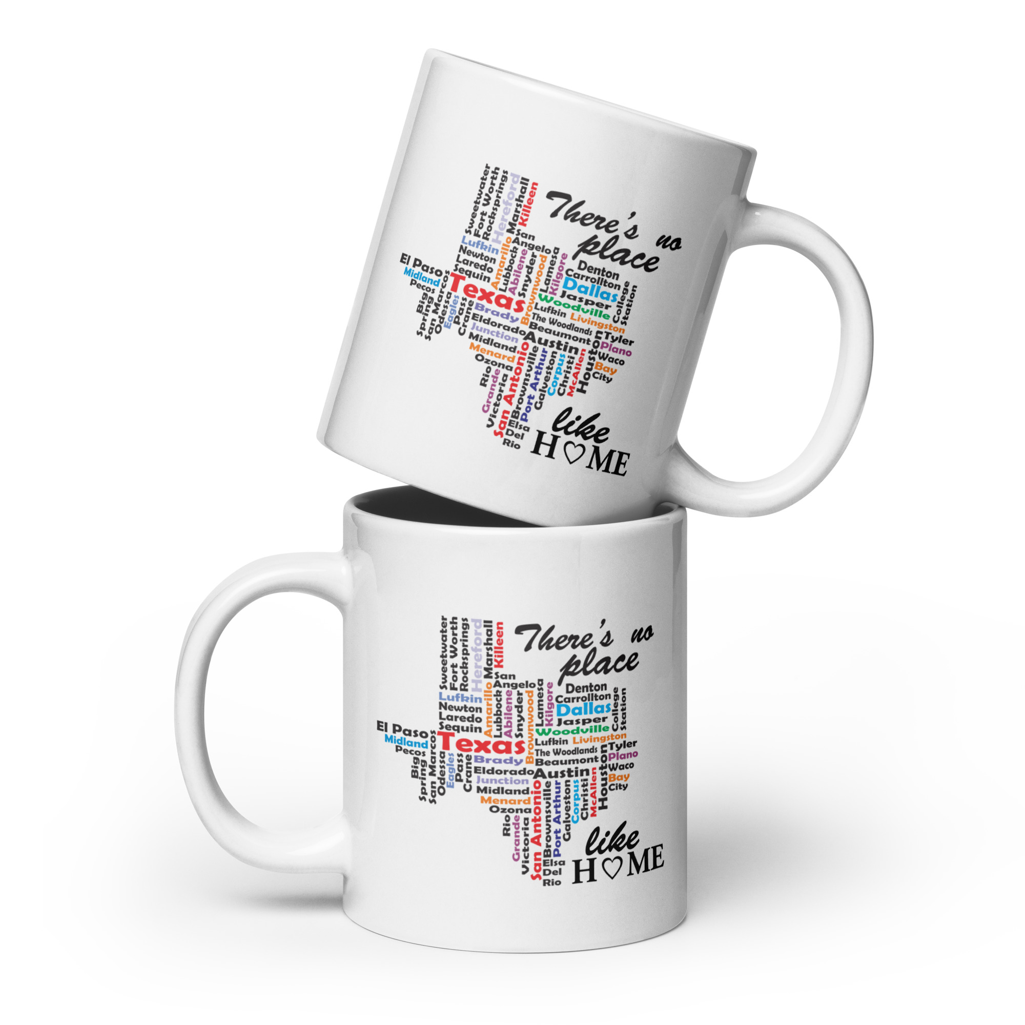 No Place Like Texas White Glossy Mug - Image 4