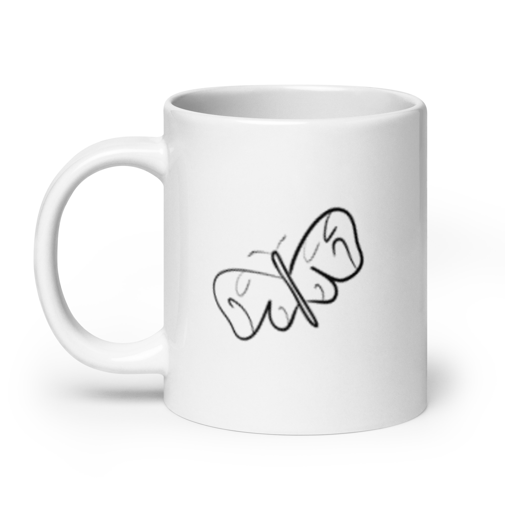 Black and White Butterfly glossy mug - Image 11