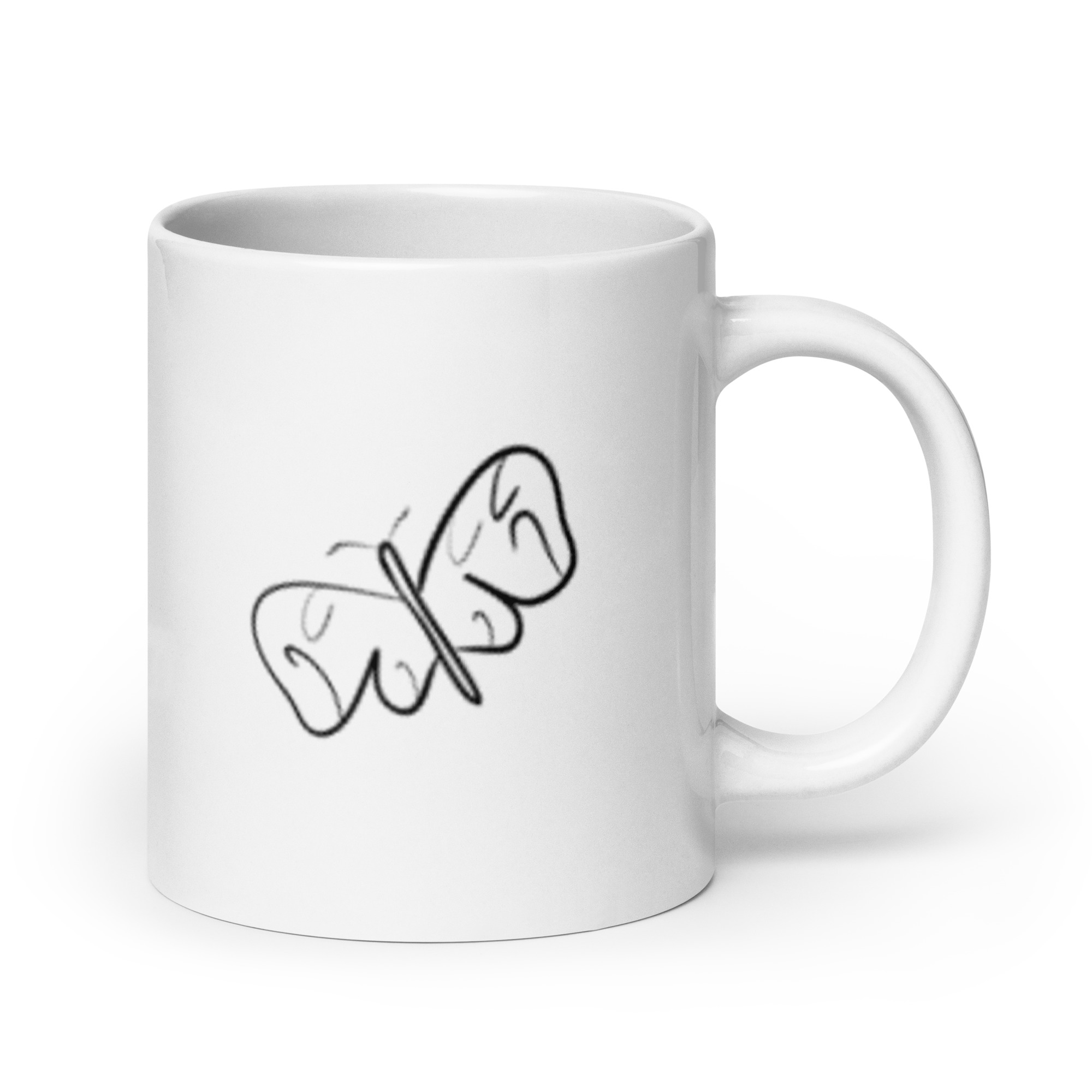 Black and White Butterfly glossy mug - Image 10