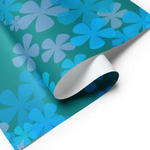 Teal and Blue Wrapping Paper Sheets