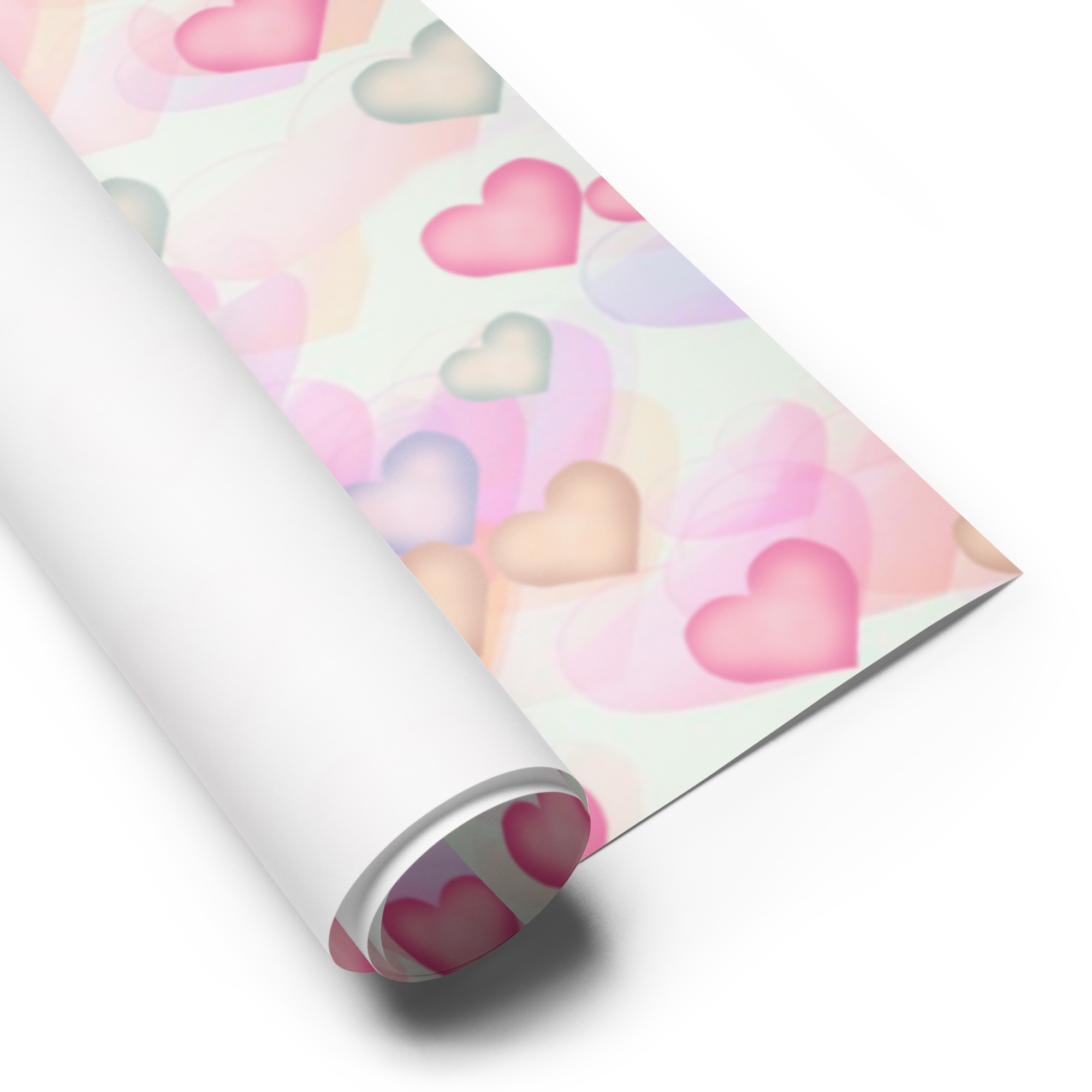Watercolor Hearts Wrapping Paper Sheets - Image 6