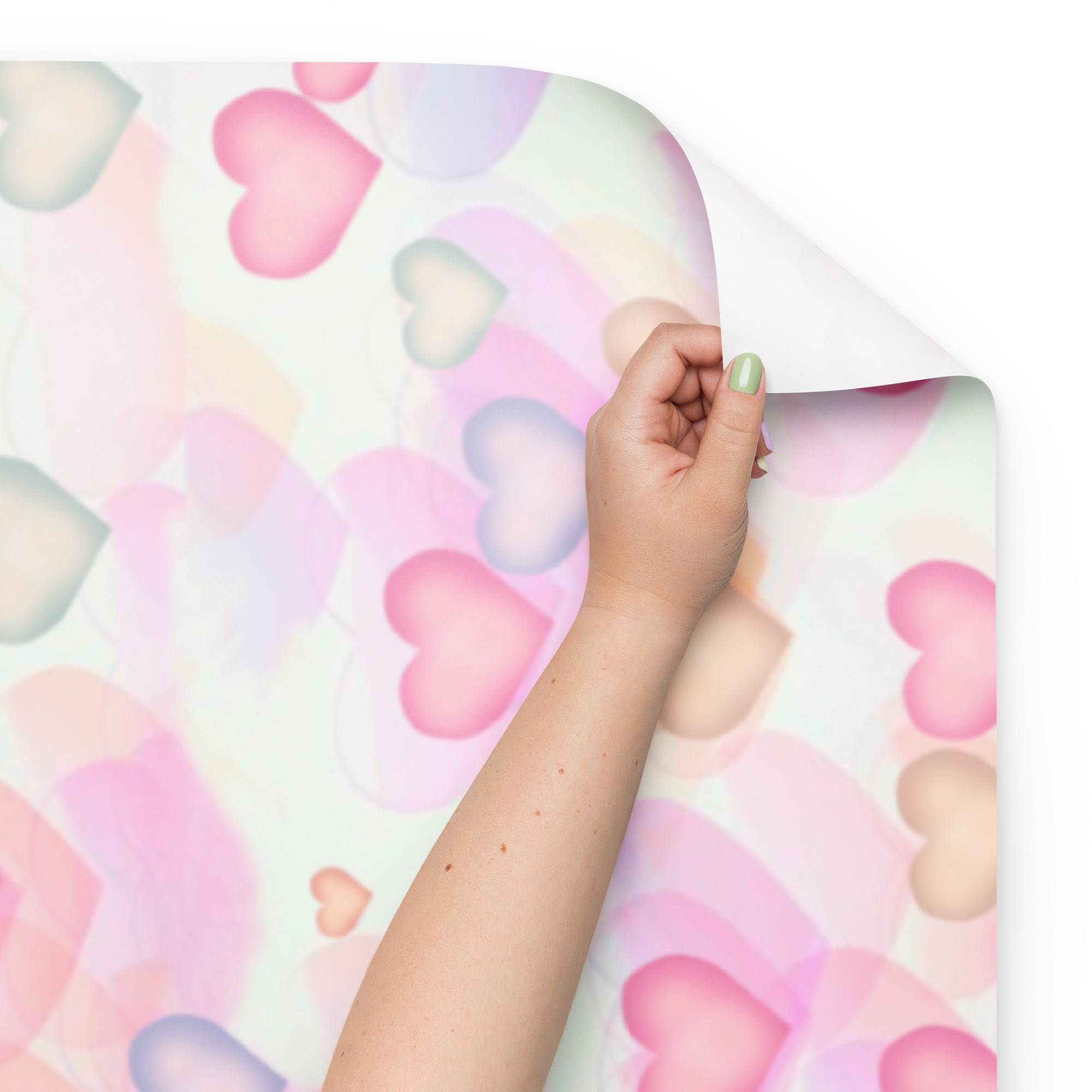 Watercolor Hearts Wrapping Paper Sheets - Image 8