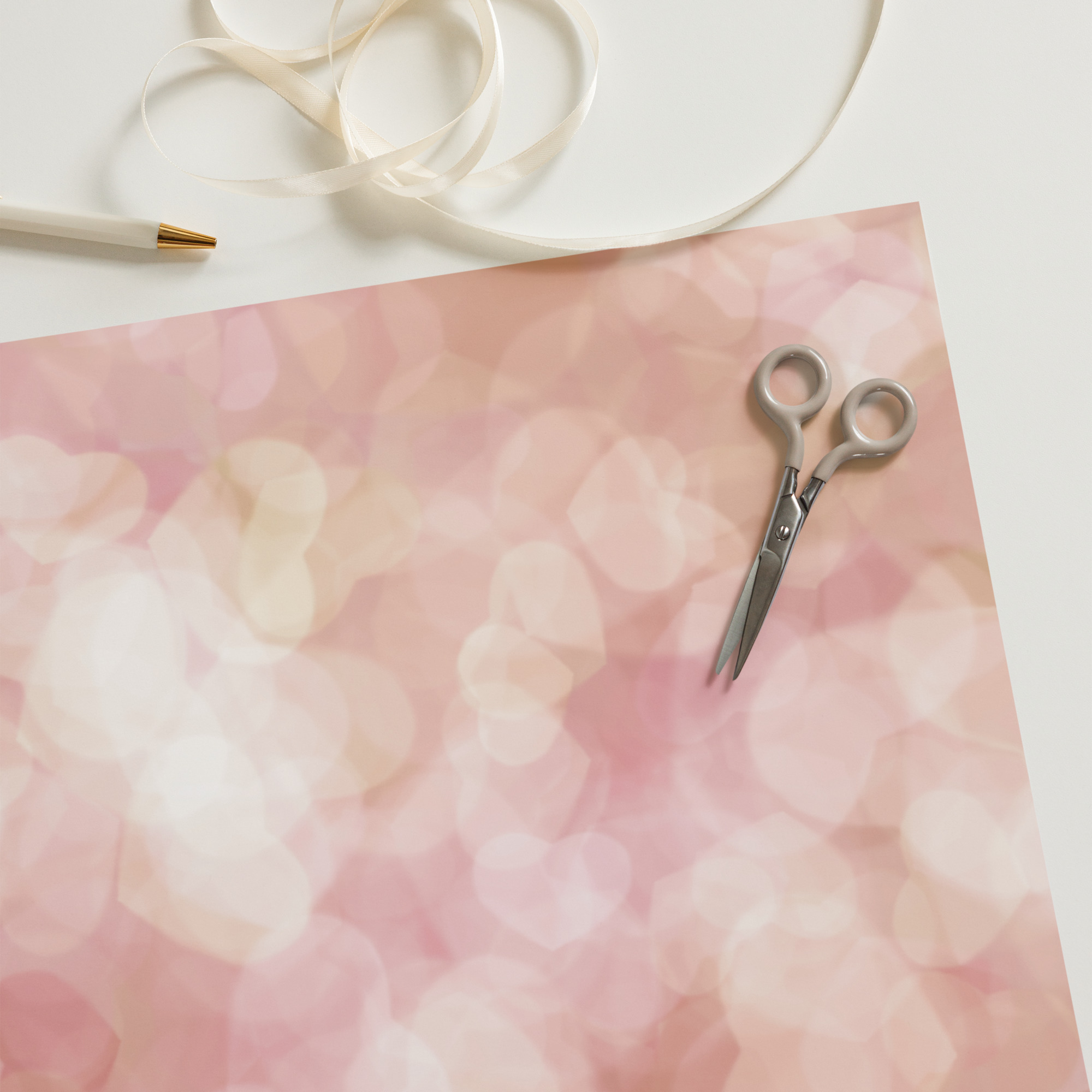 Peach Hearts Wrapping paper sheets - Image 9