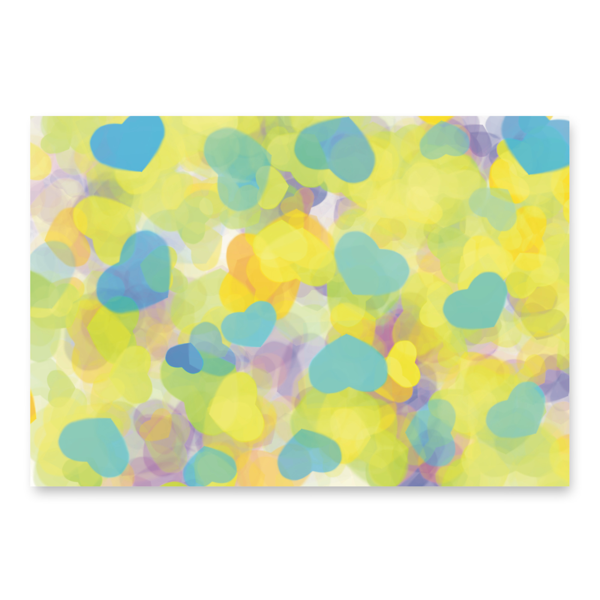 Yellow Blue Hearts Wrapping paper sheets - Image 4