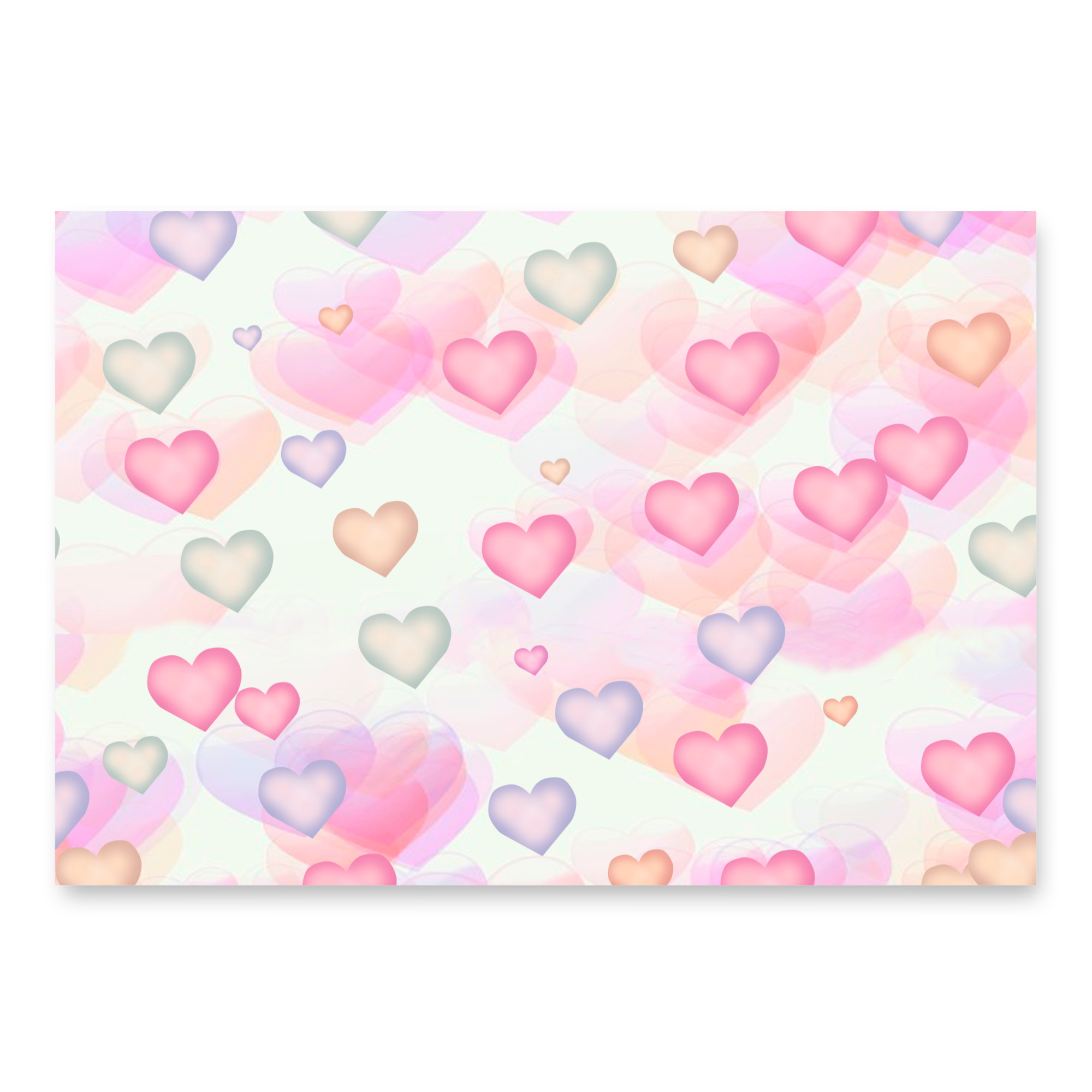Small Watercolor Hearts Wrapping Paper Sheets - Image 2