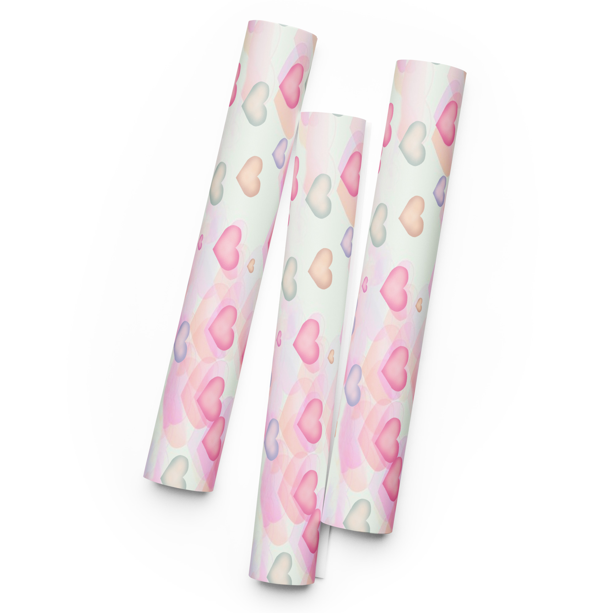 Small Watercolor Hearts Wrapping Paper Sheets - Image 3