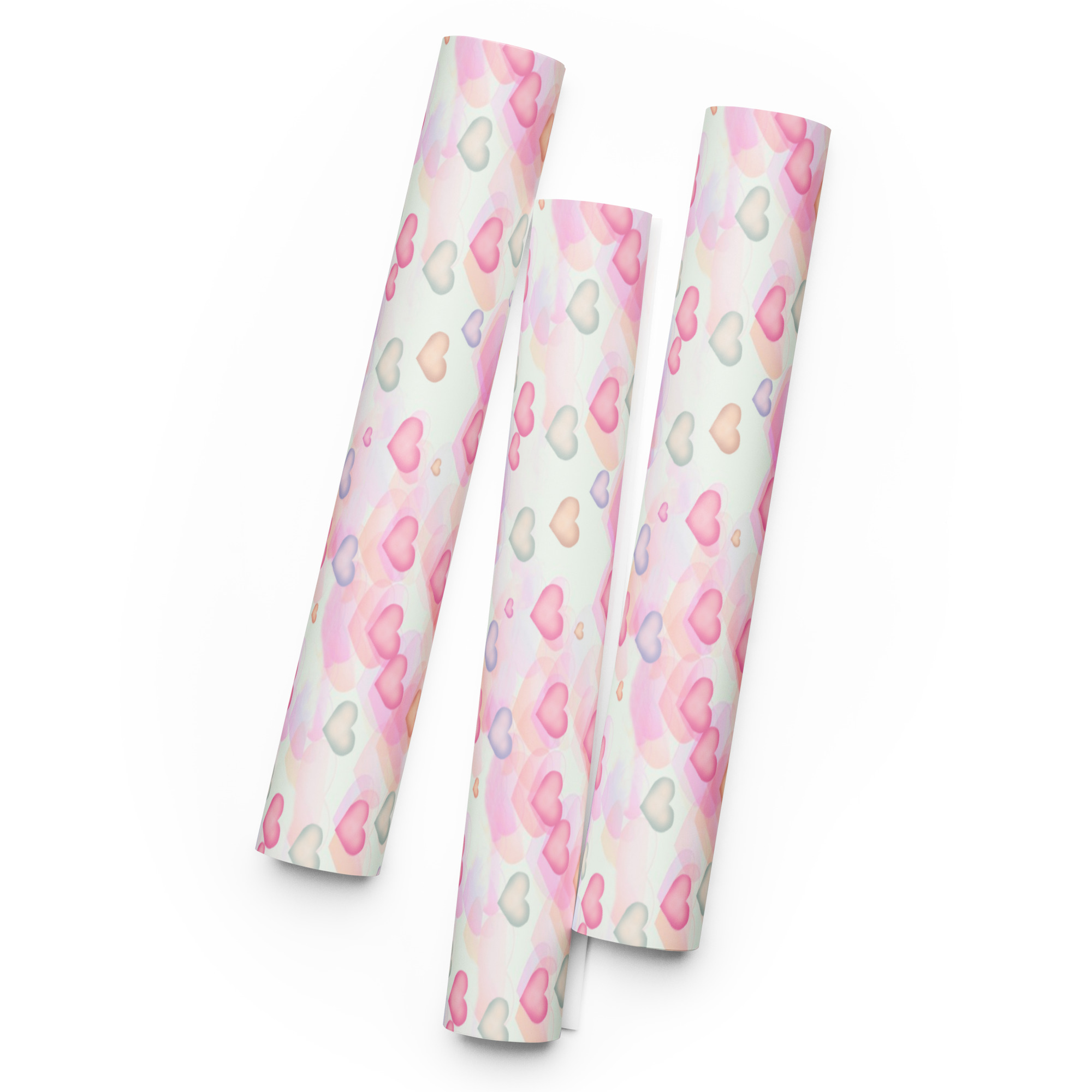 Watercolor Hearts Wrapping Paper Sheets - Image 5