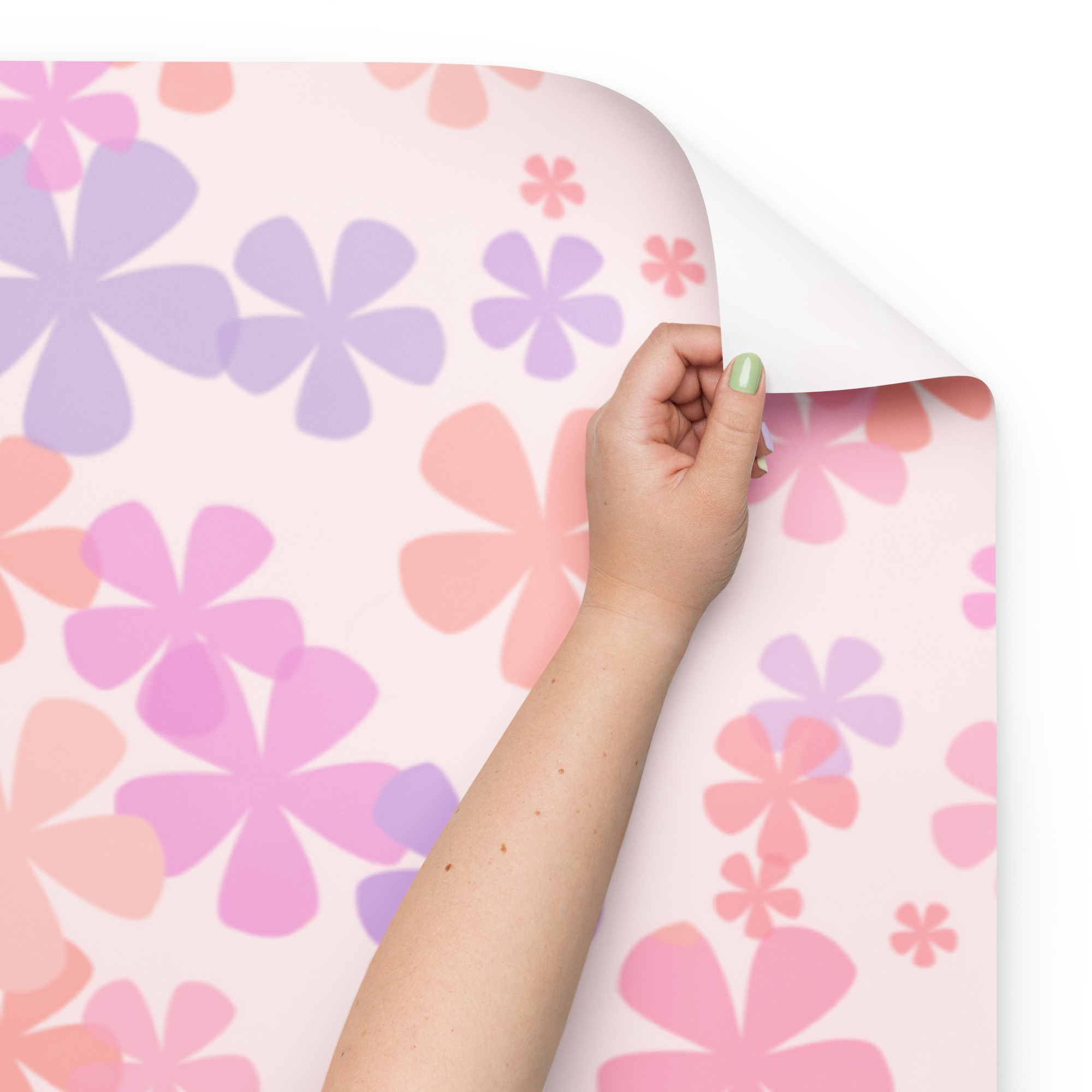 Pink Flowers Wrapping Paper Sheets - Image 9