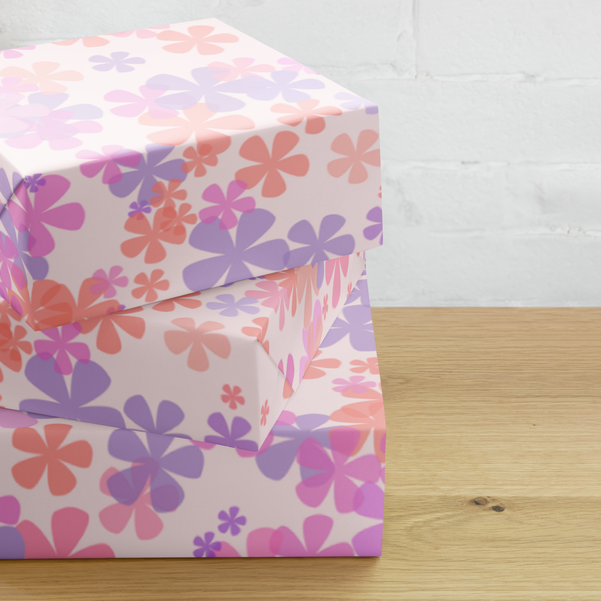Pink Flowers Wrapping Paper Sheets - Image 10