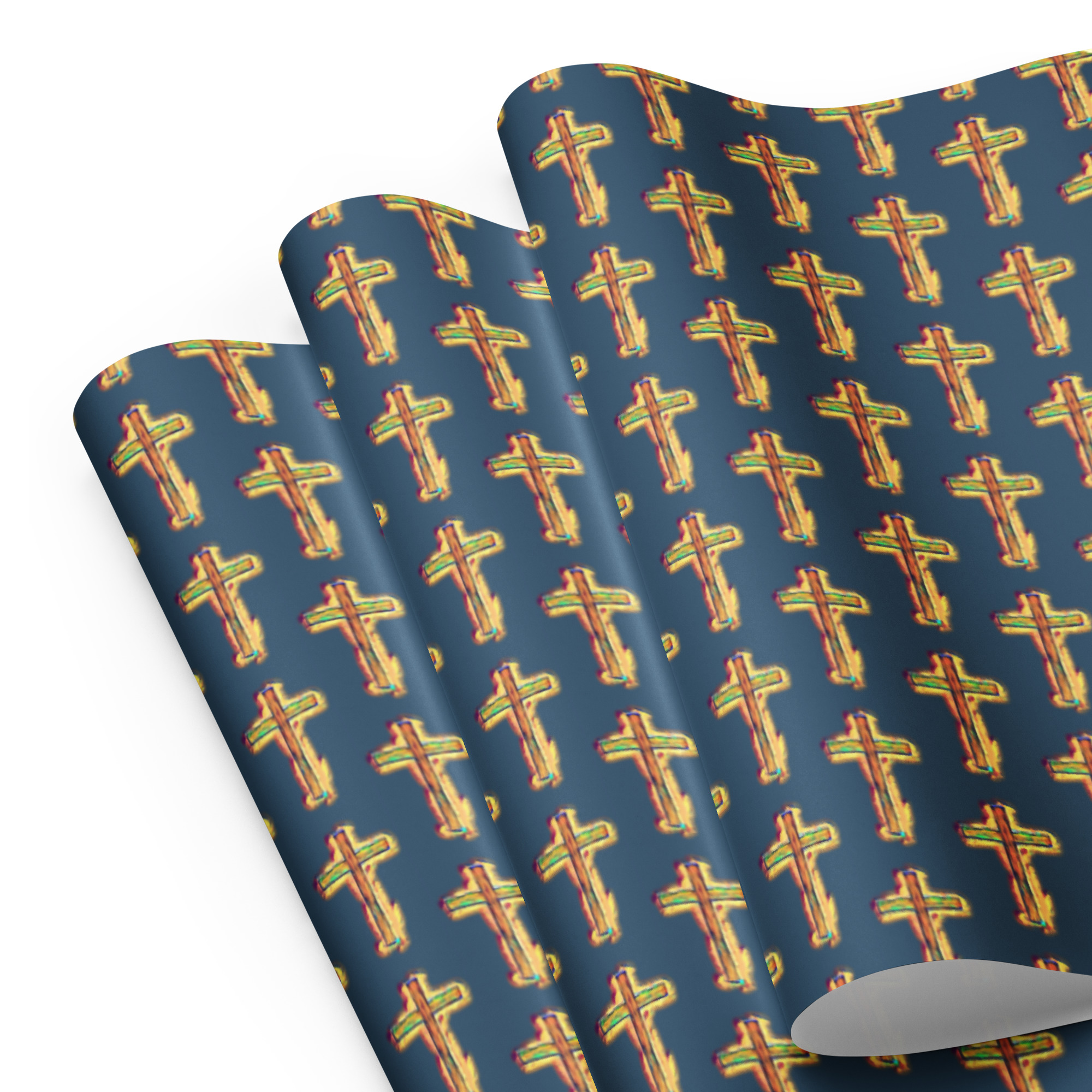 Bright Cross Wrapping Paper Sheets - Image 6