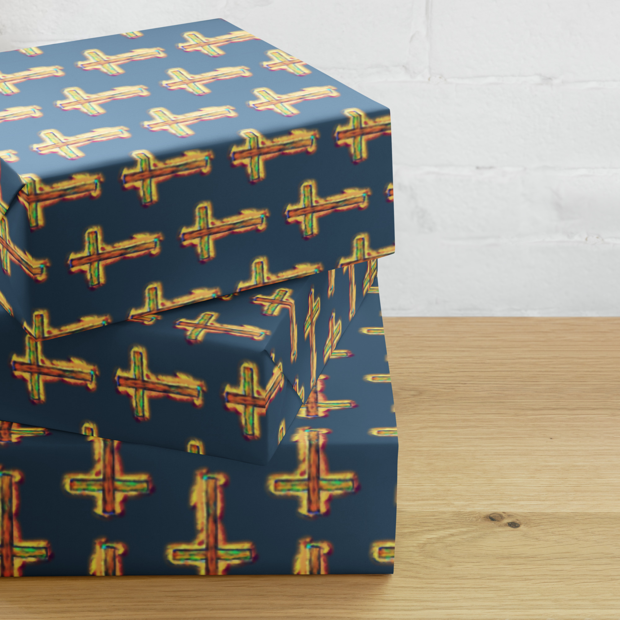 Bright Cross Wrapping Paper Sheets - Image 8