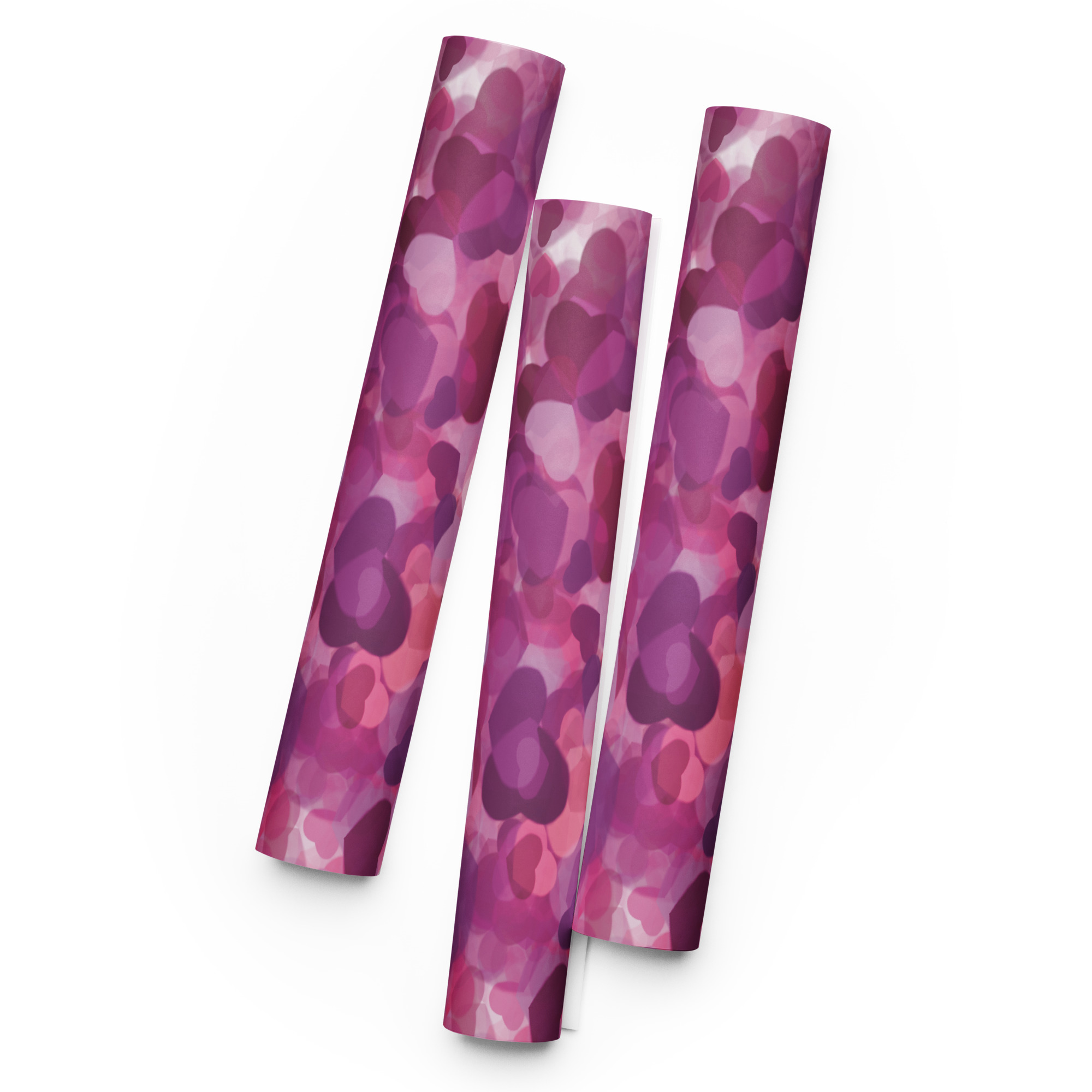 Love Pink Magenta Heart Wrapping paper sheets - Image 6