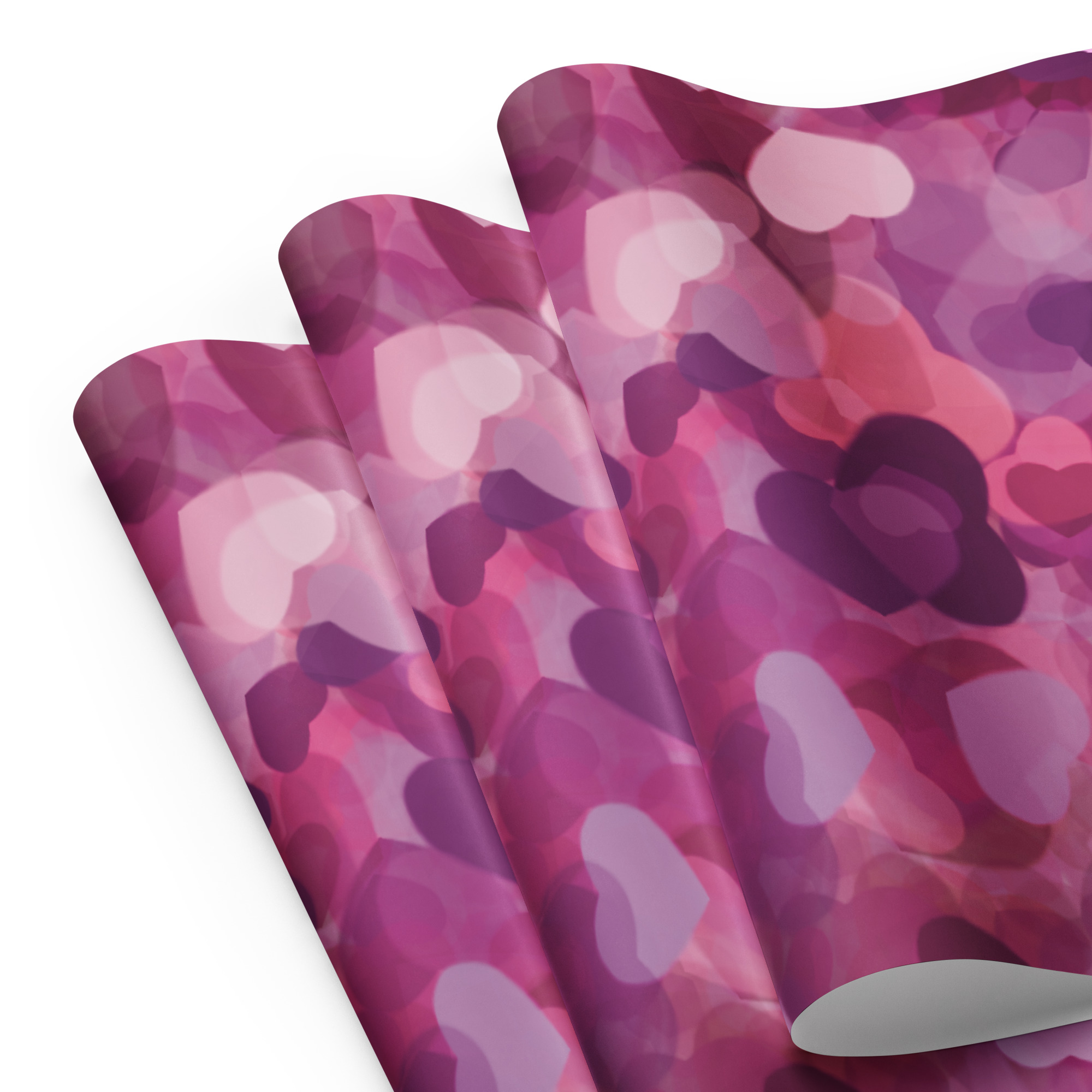 Love Pink Magenta Heart Wrapping paper sheets - Image 8
