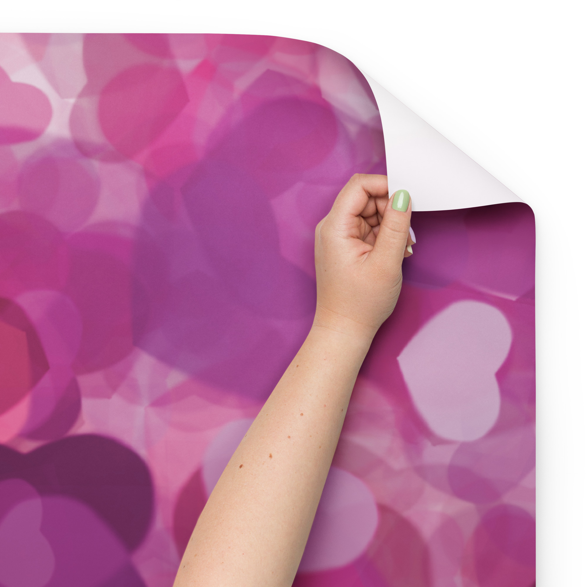 Love Pink Magenta Heart Wrapping paper sheets - Image 9