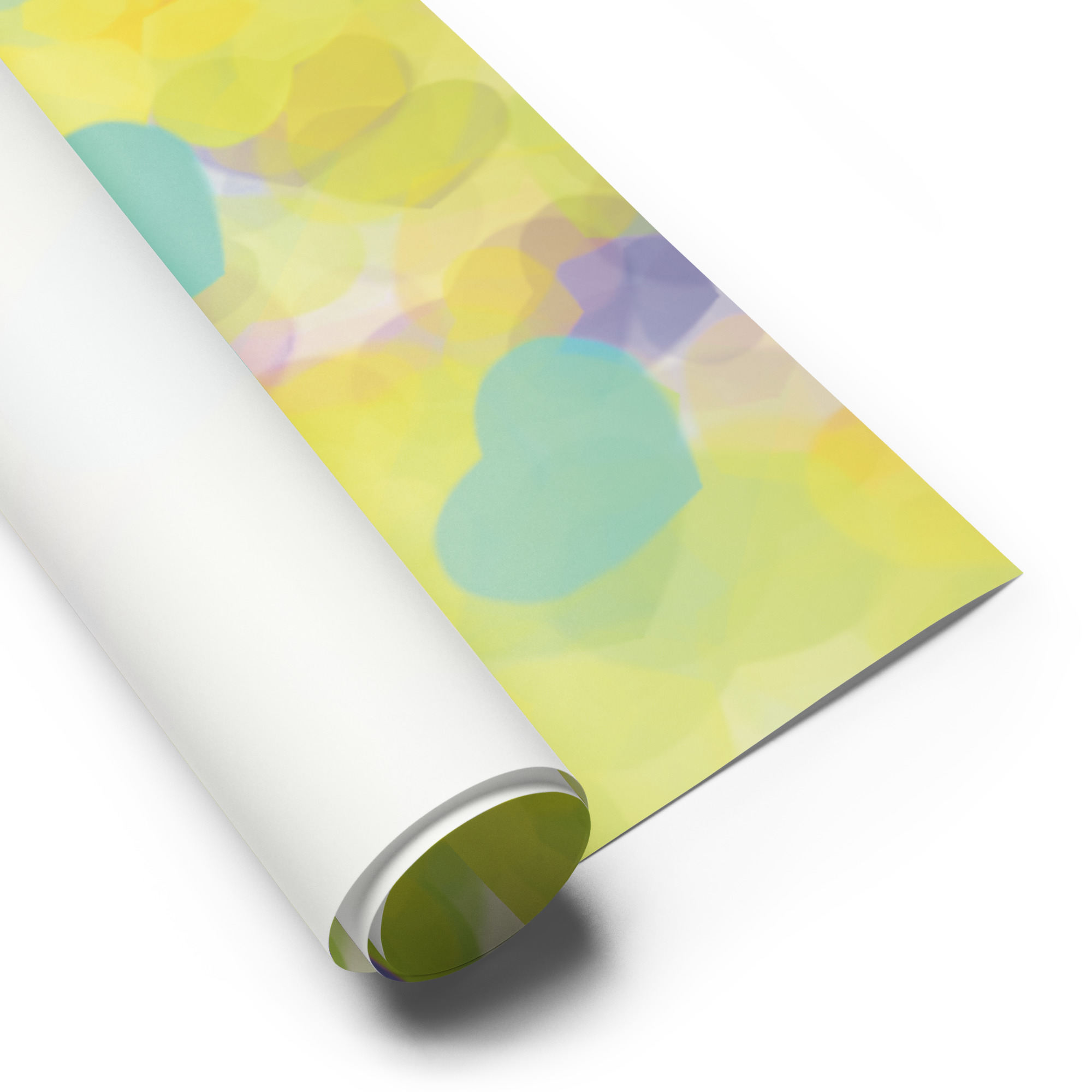 Yellow Blue Hearts Wrapping paper sheets - Image 7
