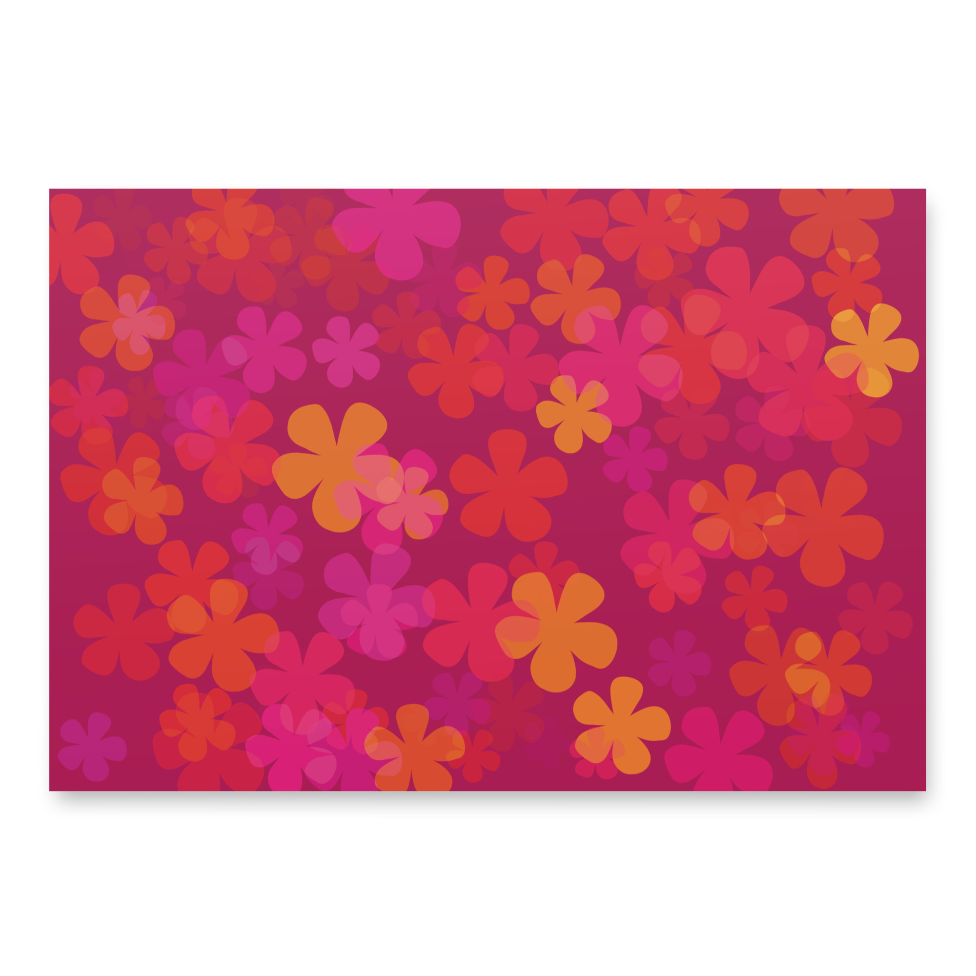 Orange Yellow Pink Flowers Wrapping paper sheets - Image 2