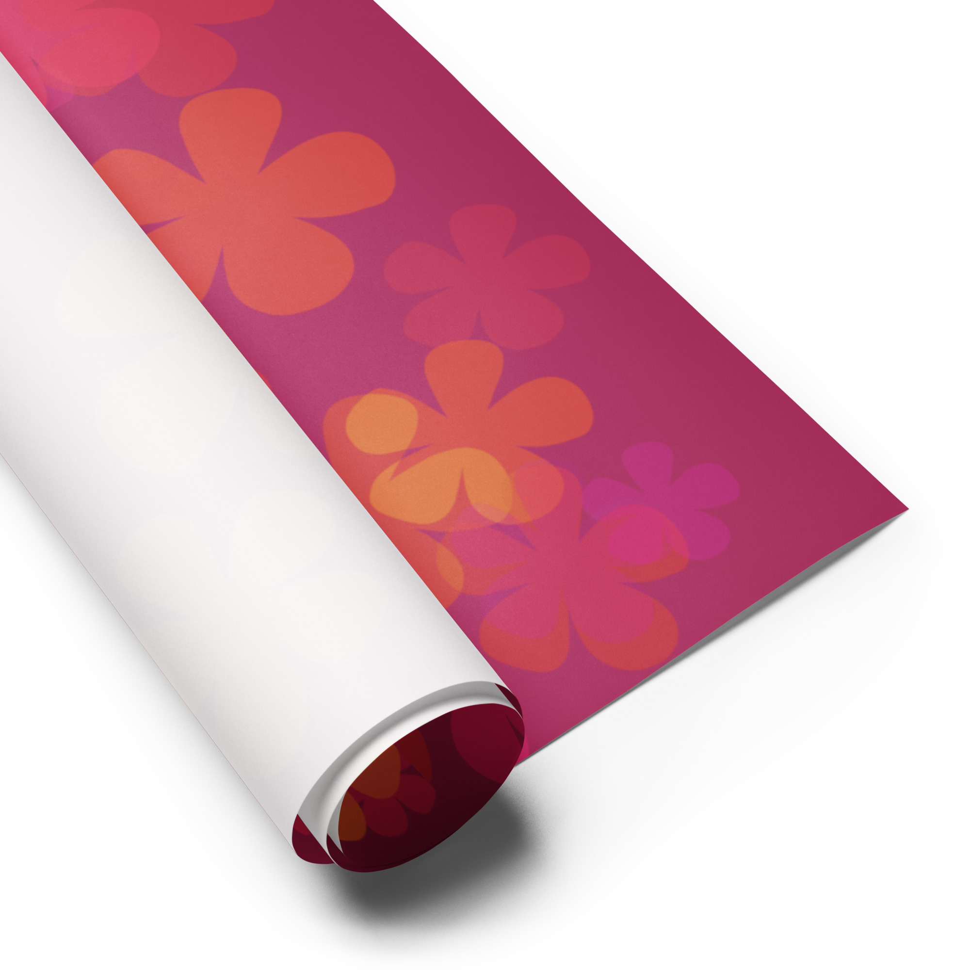 Orange Yellow Pink Flowers Wrapping paper sheets - Image 5