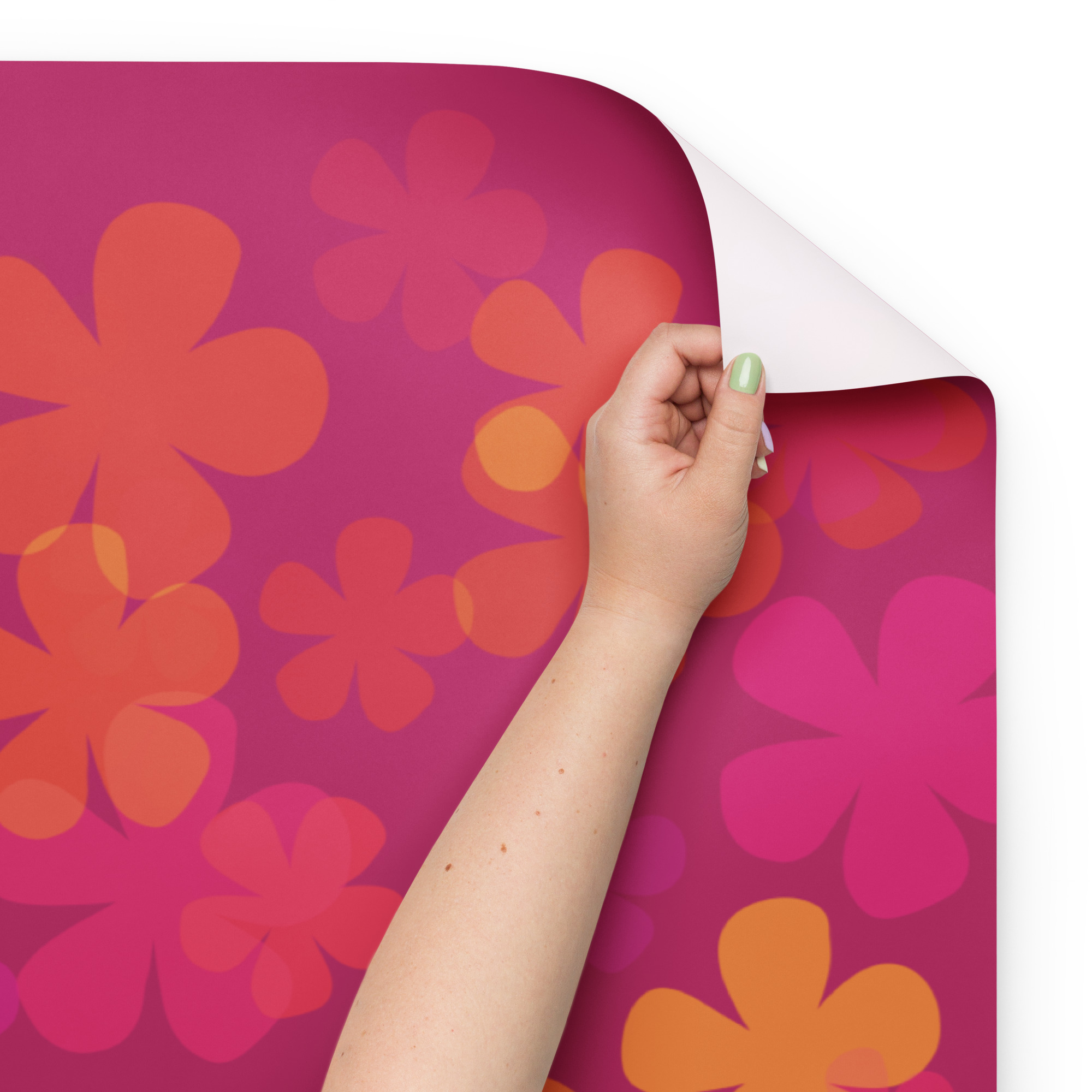 Orange Yellow Pink Flowers Wrapping paper sheets - Image 7