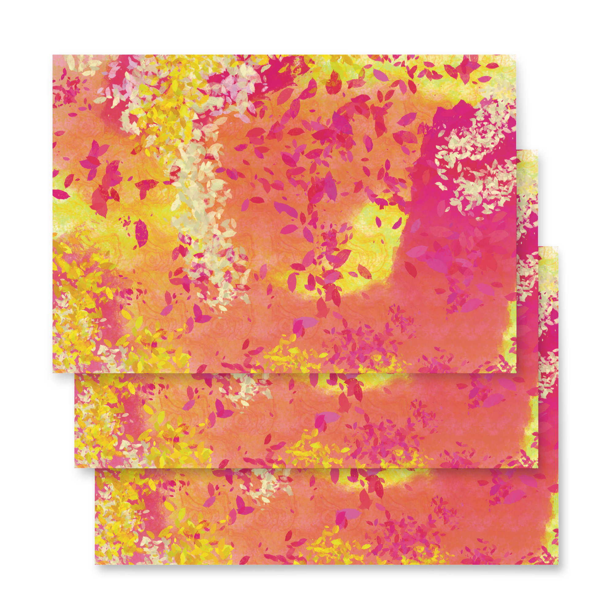 Orange Yellow Leaves Wrapping paper sheets - Image 3