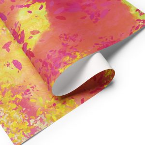 Orange Yellow Leaves Wrapping paper sheets