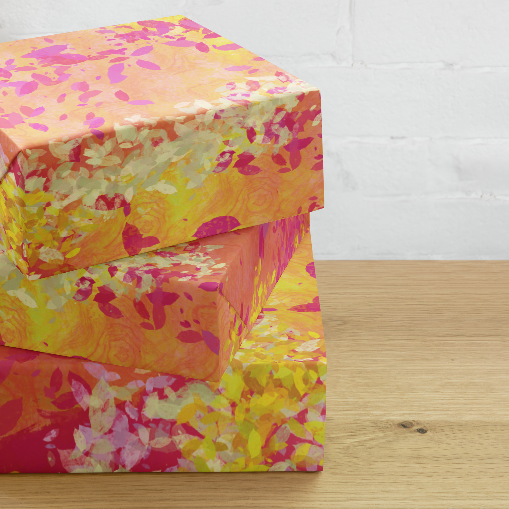 Orange Yellow Leaves Wrapping paper sheets - Image 8