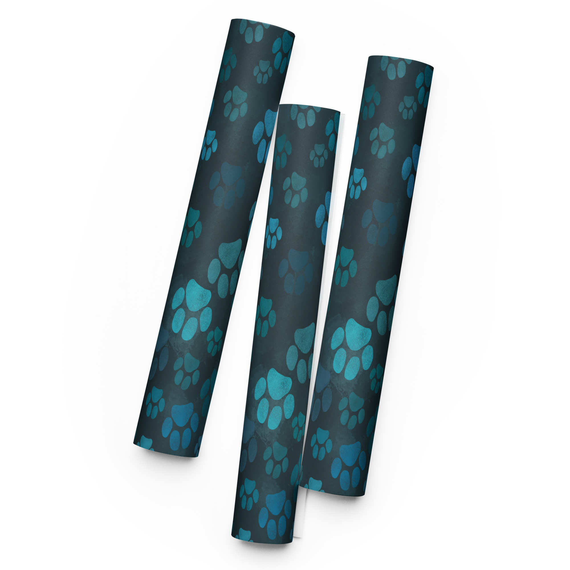Dog Paw Print Watercolor Wrapping paper sheets - Image 4