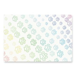 Pastel Rainbow Dog Paw Print Wrapping Paper