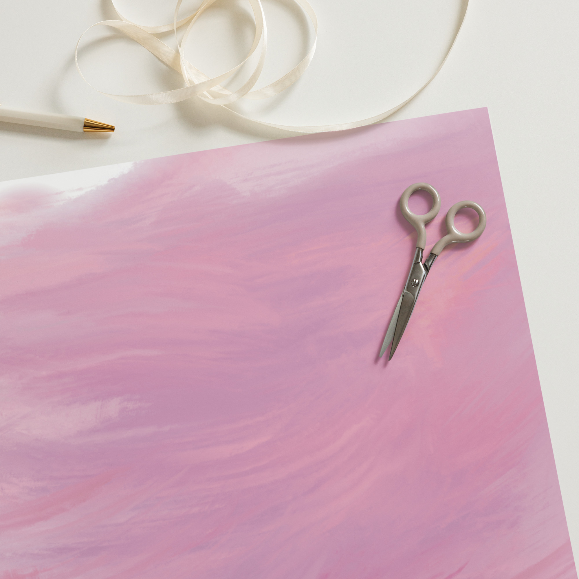 Pink Paint Brush Wrapping paper sheets - Image 9
